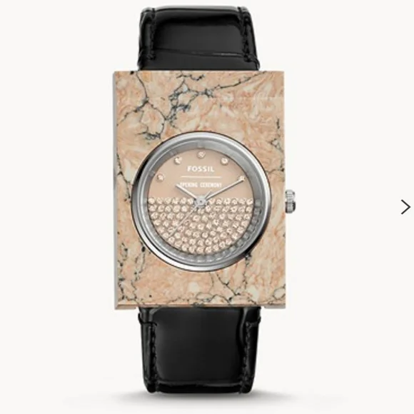 NWT Fossil Opening Ceremony leather/stone Watch Fossil X Opening Ceremony Watch :: Behance main image 2